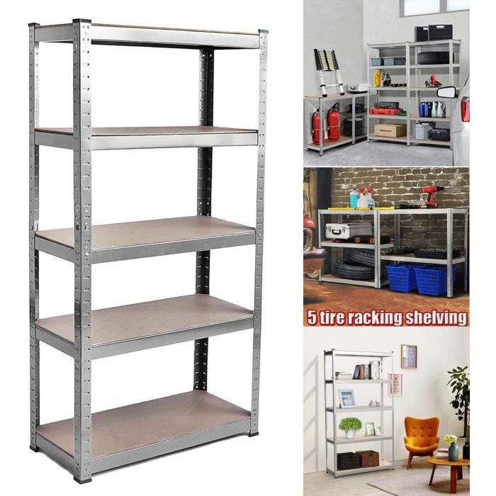 Étagère, étagère Robuste, étagère De Sous-sol, 5 étagères Réglables