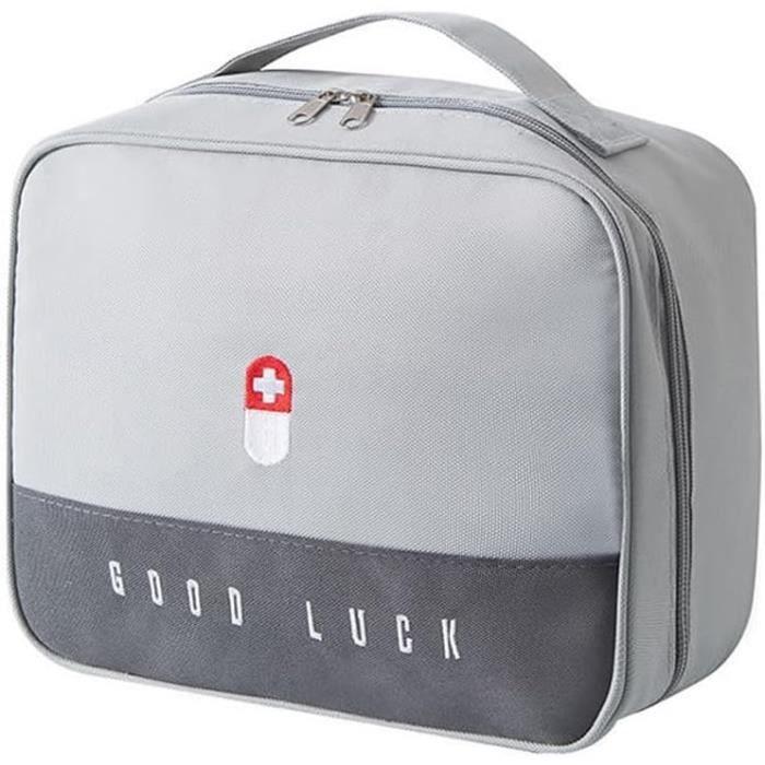 Trousse De Secours Vide GOOD LUCK – 2 Sacs étanches En Nylon, Grand 25x20 Cm Et Petit 14x11 Cm, Pour Voyage, Camping Ou Maison