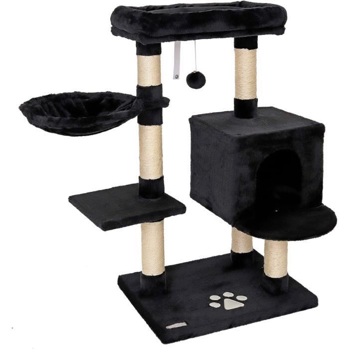 Comparer les prix de lionto Arbre à Chat Arbre à Grimper griffoir pour Chat Hauteur 93 cm, Noir77