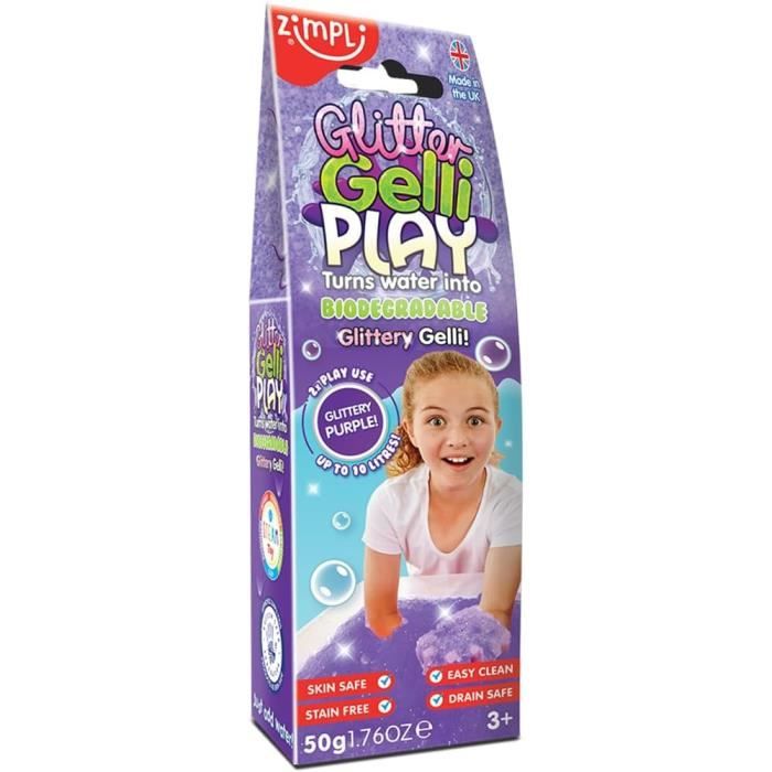 Zimpli Kids Gelli Play Vert – Eau Qui Se Transforme En Gelée Colorée – Jeu Sensoriel Et Salissant, 3 Ans Et Plus