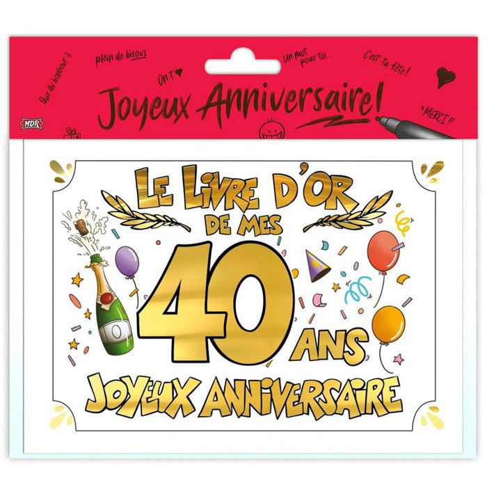 Livre d'or anniversaire 40 ans