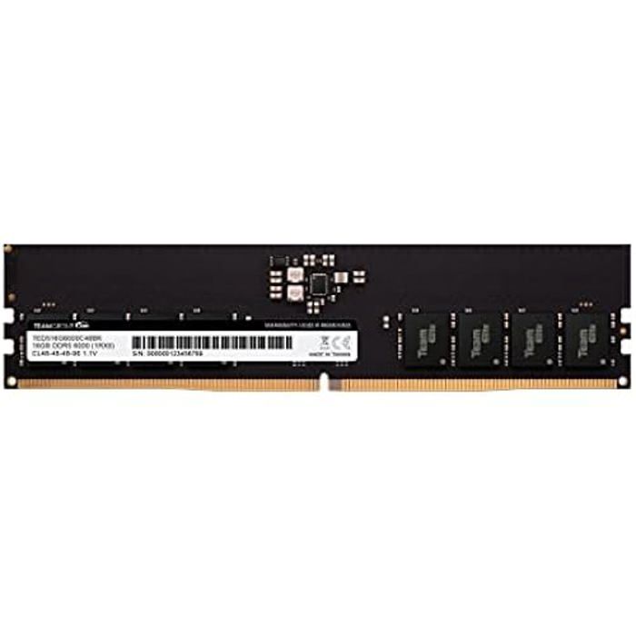 Module de mémoire RAM TEAMGROUP Elite DDR5 6000 MHz CL48 Non ECC - vue 1