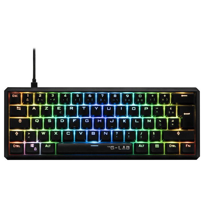 Clavier gaming - The G-Lab - Keyz Thallium - Mécanique - AZERTY Français - Rétroéclairage RGB