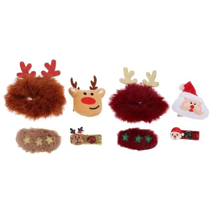 Lot De 6 Accessoires Cheveux De Noël - Bandeaux Festifs Avec Paillettes, Flocons Et étoiles - Taille Unique