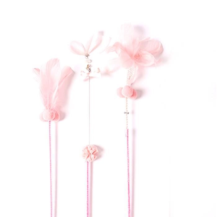 Meilleurs prix pour Teaser de chat - VVIKIZY - 3Pcs Balles à Plumes - PVC - Interactif - Clochette