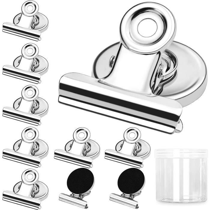 10 Pièces Aimant Clips, Anti-Rayures Aimant Puissant Bulldog Clip ...