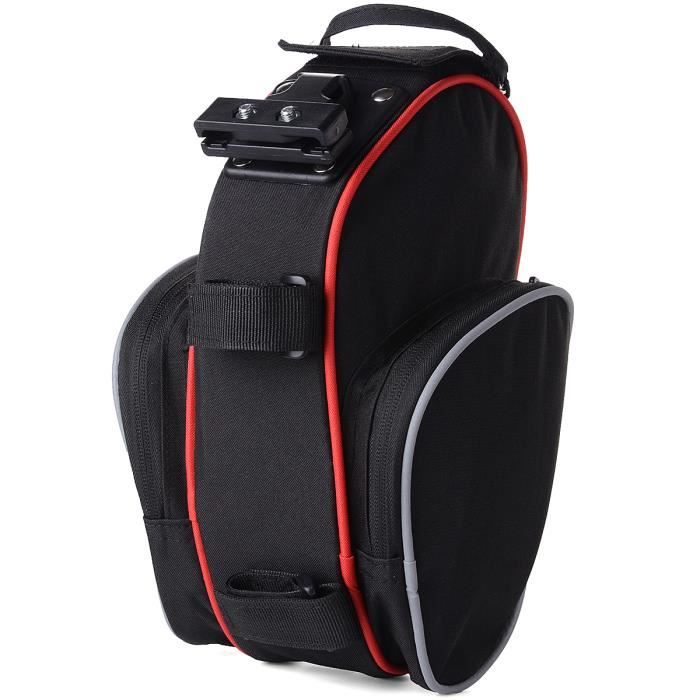 Sacoche De Selle De Vélo - Porte-bagages Arrière, étanche, Petite (15x10.5x7.5cm) - Noire