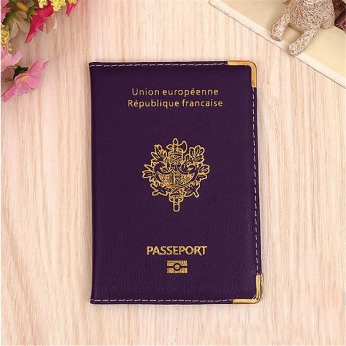 ILIYAH - Housse Passeport Voyage | Porte-Passeport Avec Motif Carte | Imperméable Et Compacte | Argenté