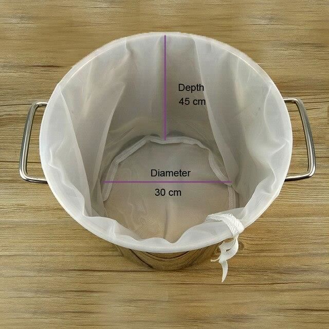 Lot De 2 Sacs Filtrants Nylon 20x30cm - Maille 160 Microns - Pour Lait Végétal, Jus, Bouillon - Réutilisables
