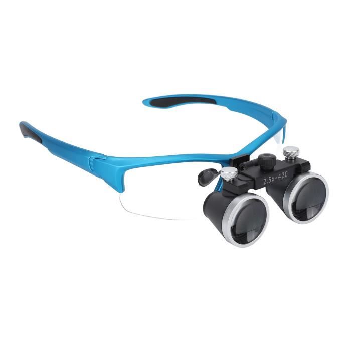 Zerodis Loupes à tête éclairée Loupe à tête éclairée Bleu poli mat 2,5X