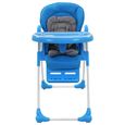 KAI Chaise haute pour bébé Bleu et gris-1