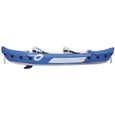 Kayak,322 × 88CM,Canot Gonflable Épaissi Bleu De Bateau d'eau Bateau De Pêche Canot De Rafting D'aventure,Canoë Kayak Gonflable p70-1