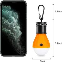4 lanternes de camping LED, rechargeables par USB, lampe de tete