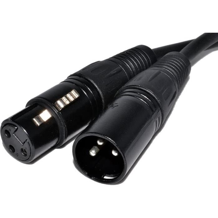 Cable XLR mâle femelle 20m Audiophony CM/XFXM 20