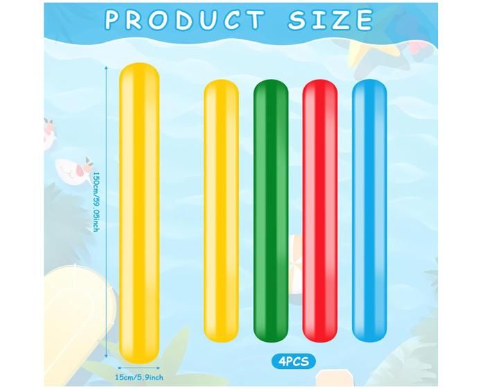 Frites Géantes Gonflables Pour Piscine – 2 Pièces De 105 Cm – Jaune Et Vert – Jouet De Flottaison Fun Pour Adultes Et Enfants