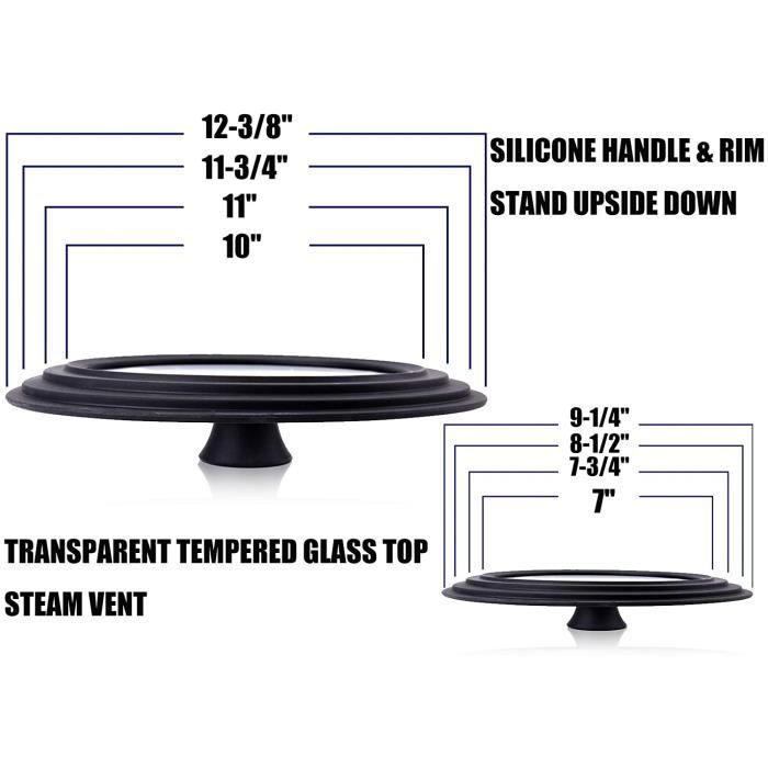 Couvercle Universel Xavax Verre Et Silicone - Pour Casseroles Et Poêles 16-20 Cm