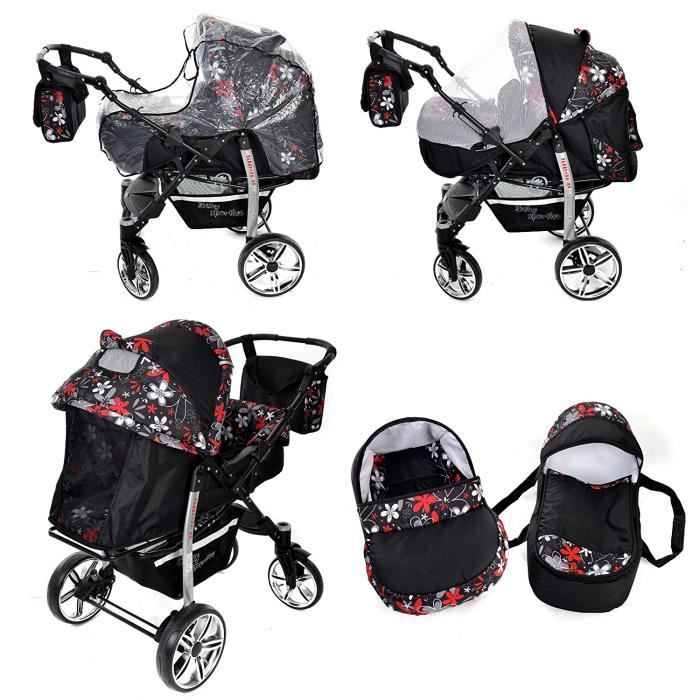 Poussette Landau Set tout en un siège bébé Buggy Fire Gold by SaintBaby  Pansies and Roses Siège auto 4en1 +Isofix - Cdiscount Puériculture & Eveil  bébé