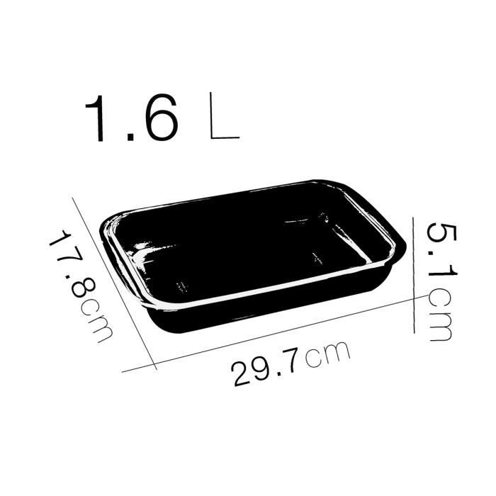 Lot De 4 Plats à Gratin Carrés En Céramique De 400 Ml - 14,2