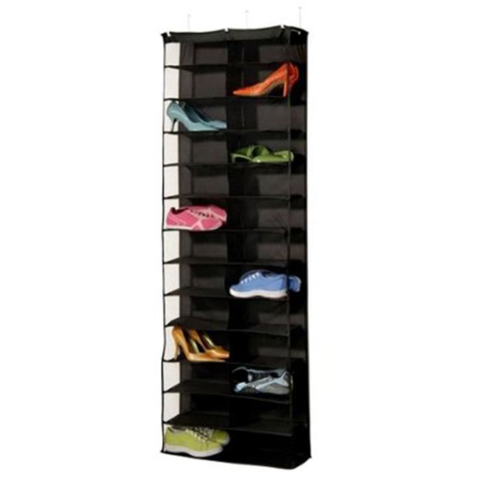 Rangement de 30 poches pour chaussures suspendues pour rail de placard Rangement de 30 poches pour chaussures suspendues pour rail de placard