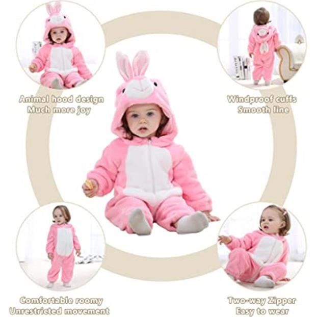 Combinaison combinaison bébé ours mignon bébé hiver chaud épais à manches  longues combinaisons bébé garçons et filles de 0 à 24 mois - AliExpress