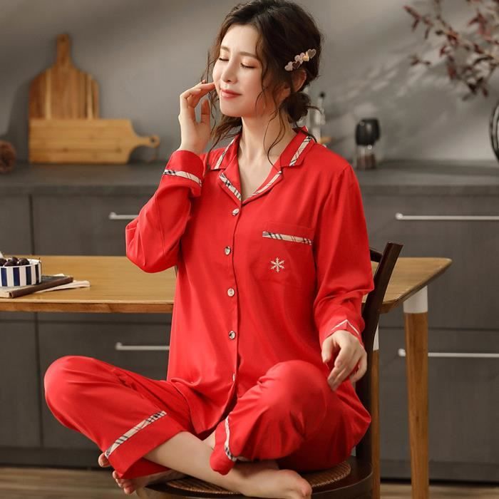 Pyjama femme | Rouge rustique - SOLDE