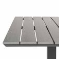 Table de jardin carrée CHICAGO 70 cm - Noir - Jardin - Naturel - Aluminium / Polyéthylène - Meuble de jardin-2