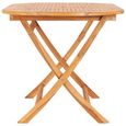 "Promo"Table Extérieure LMT - Table pliable de jardin 160x80x75 cm Bois de teck solide 20,8Kg-2