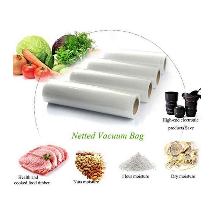 Glovios Sacs Sous Vide Alimentaire – 5 Rouleaux 28x300 Cm Film Qualité Commerciale, Anti-Perforation, Pour Sous-Vide, Congélation, Cuisson & Meal Prep