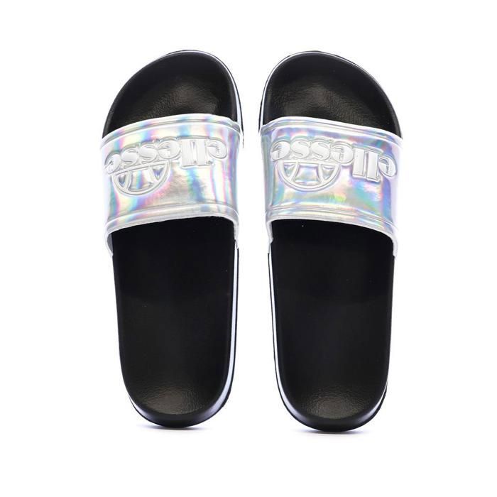 Claquettes Argentées Femme Ellesse Demi Argent Cdiscount Chaussures