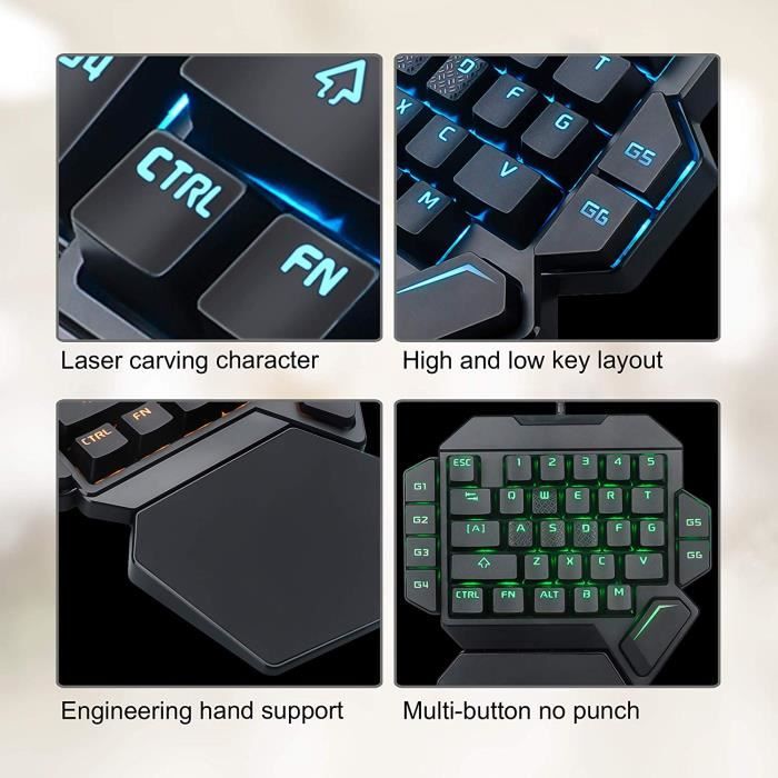 Clavier Mécanique Gaming Oraimo HyperType U2013 Design ABS & Métal Avec Rétroéclairage RGB Et Repose-Poignet Ergonomique