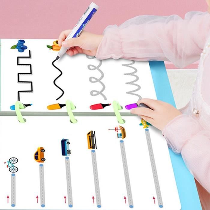 Apprendre à tracer : lignes, formes, dessins - dès 2 ans: Cahier  d'exercices de traçage et de coloriage pour enfants débutant leur -  Cdiscount Jeux - Jouets