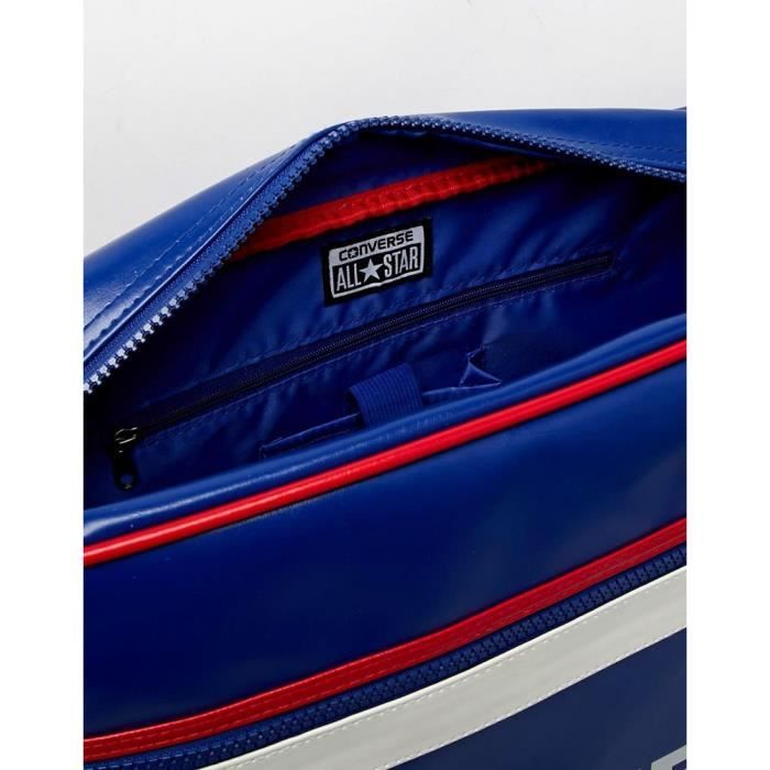 Sac a bandouliere Converse Vintage Bleu Bleu Rouge bleu et blanc Cdiscount Bagagerie Maroquinerie