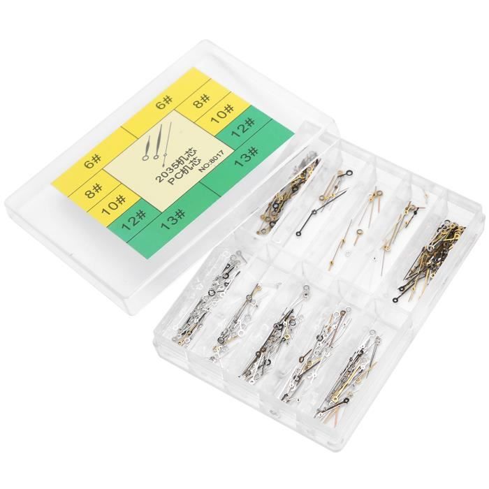 Kit De 25 Aiguilles Lumineuses Pour Montre - Compatible Mouvement 2035 - Heure, Minute, Seconde - Or Et Argent - 5