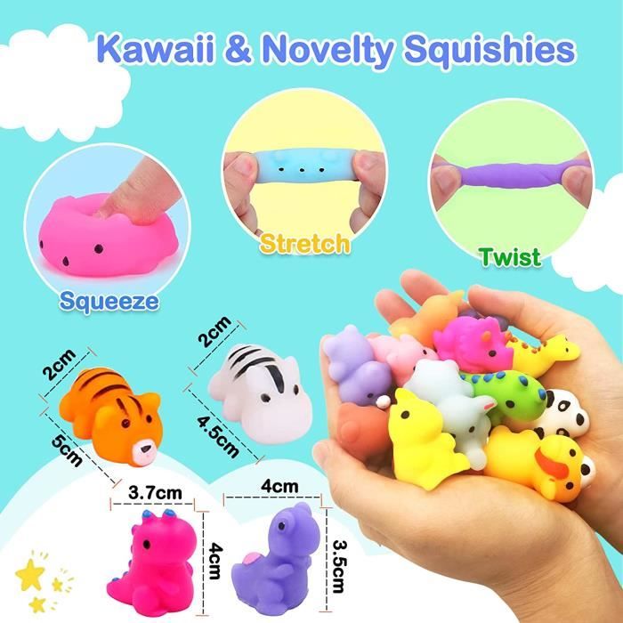 8 Pièces Animal Mignon Mochi Squeeze Toy, Kawaii Squishy Jouets Animaux,  Jouet Sensuel Doux,Soft Squeeze Jouet - Cdiscount