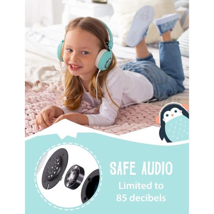 Casque audio enfant avec limiteur de volume - WING - Pour fille