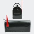 Boite aux lettres US Mailbox Design américain Noir avec pied de support correspondant - 60337-3