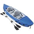 Kayak,322 × 88CM,Canot Gonflable Épaissi Bleu De Bateau d'eau Bateau De Pêche Canot De Rafting D'aventure,Canoë Kayak Gonflable p70-3