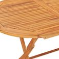 "Promo"Table Extérieure LMT - Table pliable de jardin 160x80x75 cm Bois de teck solide 20,8Kg-3