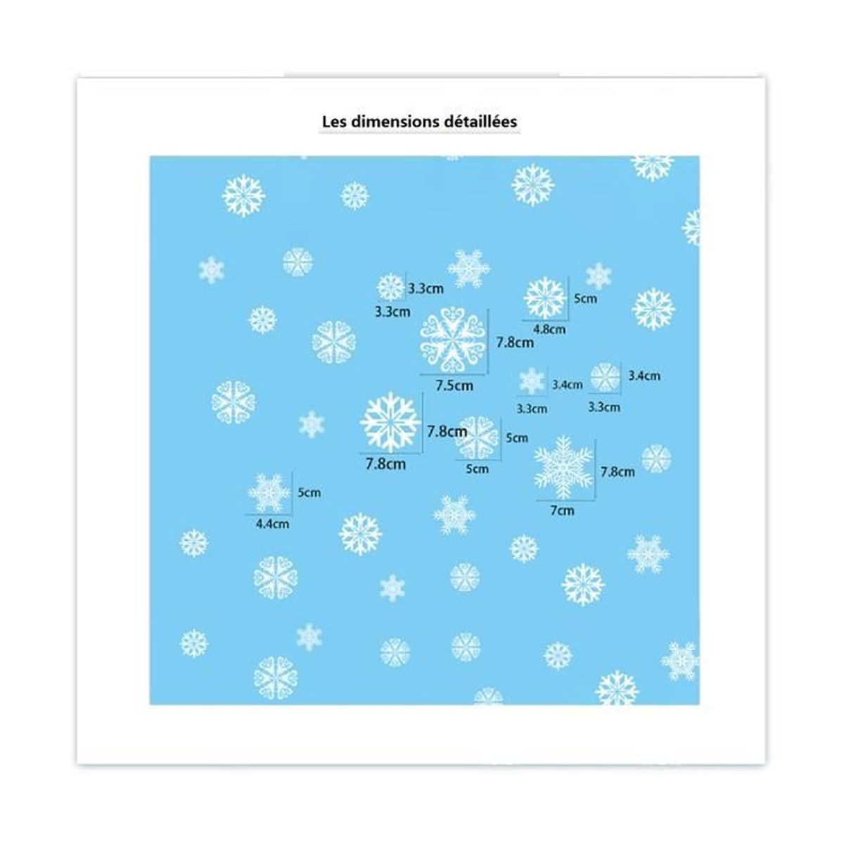 Noël Flocons De Neige Stickers Vitres Decoration De Noël