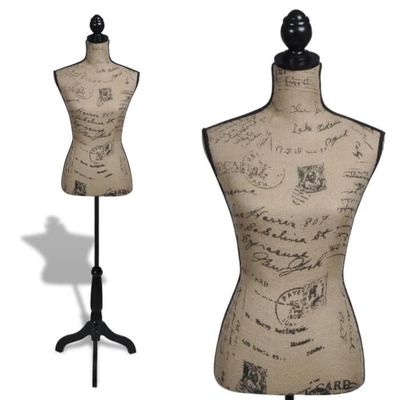 Présentoir Torse Blanc – Mannequin Couture Femme Taille 12/14 – Mousse 2 Parties