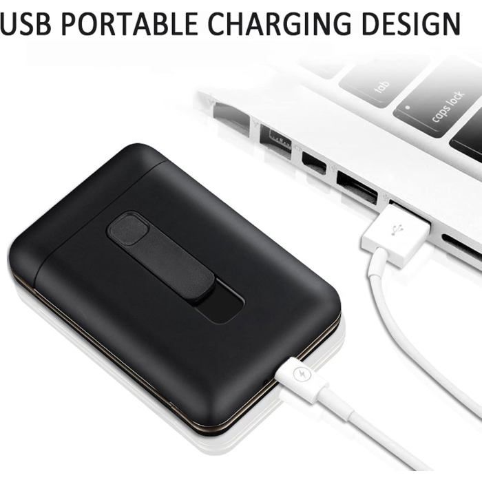 tui  Cigarettes avec Briquet USB 2 en 1, Briquet lectrique Rechargeable  sans Flamme, Coupe-Vent, Bote  Cigarettes, Vert