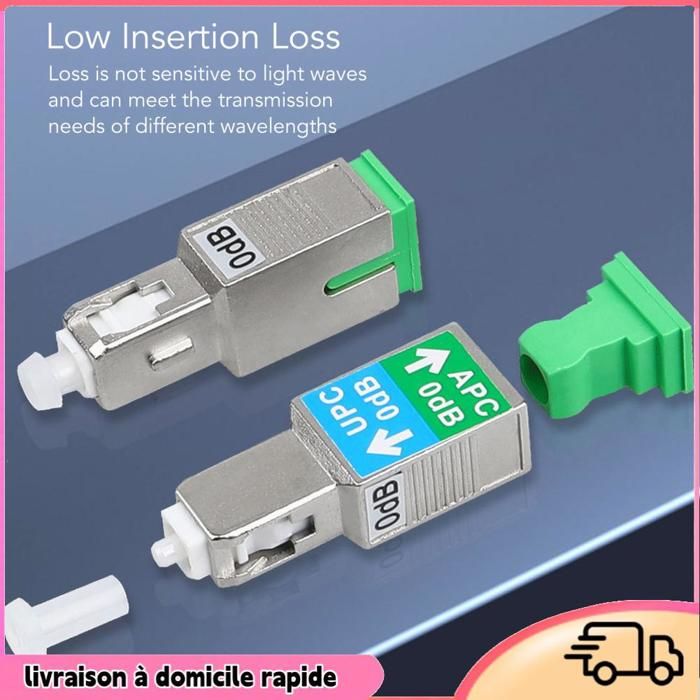 Lot De 2 Adaptateurs Fibre Optique LC Mâle Vers ST Femelle - Convertisseur Hybride 1200-1600nm