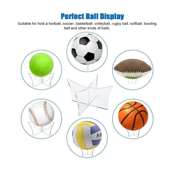 3 Pièces Support de Balle Acrylique,Support Ballon Foot,Pied Siège