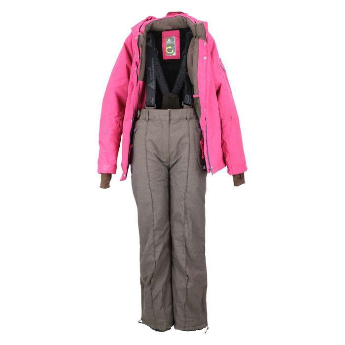 Combinaison de ski fille Peak Mountain Gazly fushia/cafe 14