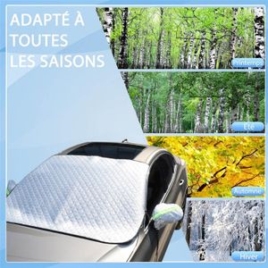 Sakura SS5120 Protection Antigel Pare-Brise Universelle – Couvre Neige, Givre Et Glace – Facile à Installer Avec Ventouses Et Velcro
