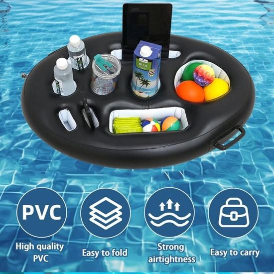 VFANDV – Set De 6 Porte-gobelets Gonflables (licorne, Flamant, Ananas, Etc.) + Pompe – Piscine, Plage, Bain