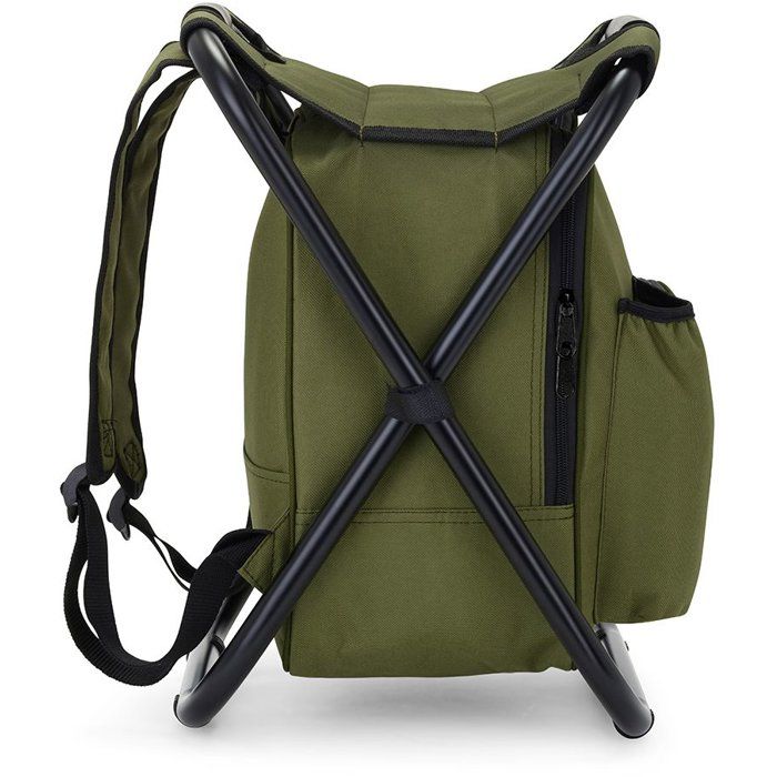 Chaise Pliante De Pêche Avec Sac à Dos Intégré - Léger, Pour Camping, Pêche, événements En Extérieur, Neuf