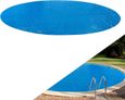 AREBOS Couverture Solaire à Bulles pour Piscine | Ronde | Bleu | 5 m | 400 µ/microns | Polyethylen-0