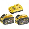 Pack de 2 batteries XR Flexvolt 18V/54V 9Ah/3Ah + chargeur rapide en boite carton - DEWALT - DCB118X2-QW-0