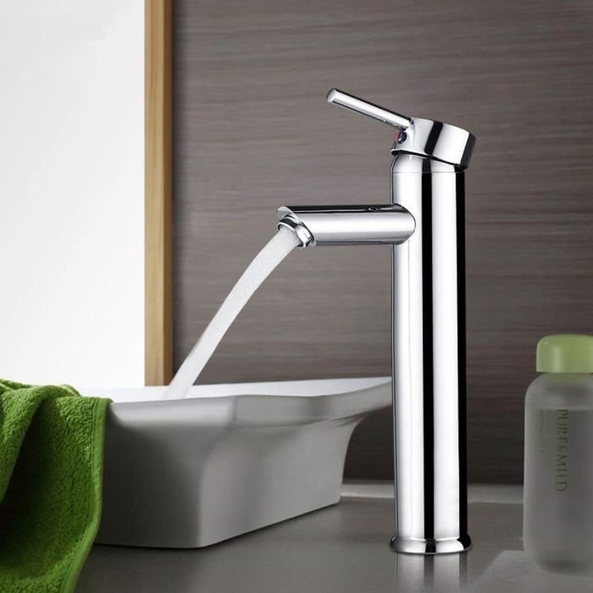 BONADE Mitigeur Lavabo à Bec Haut Robinet Vasque Monotrou à Poser BONADE Mitigeur Lavabo à Bec Haut Robinet Vasque Monotrou à Poser